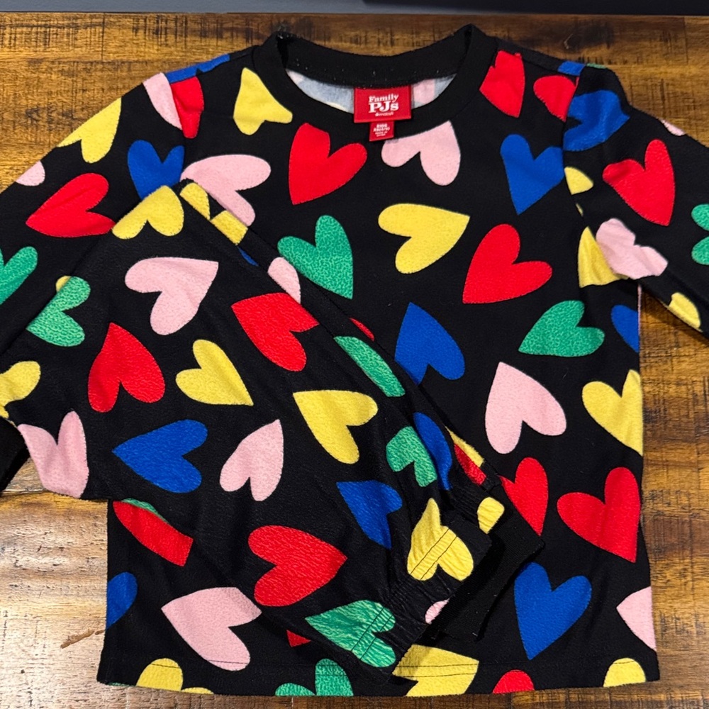 Colorful Heart Pattern Kids Shirt